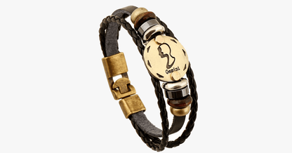BowLift | Zodiac Bracelet - Gallstone Leather Bracelet - Available for all zodiac signs