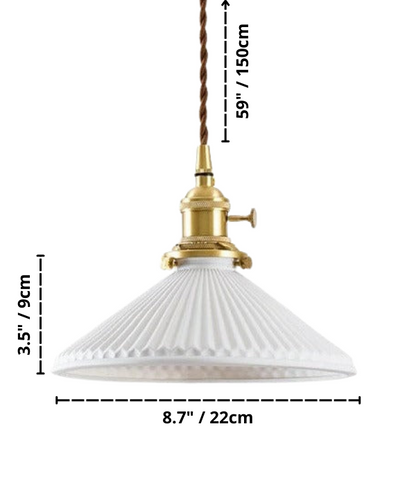 White Ceramic Pendant Light | Karnz