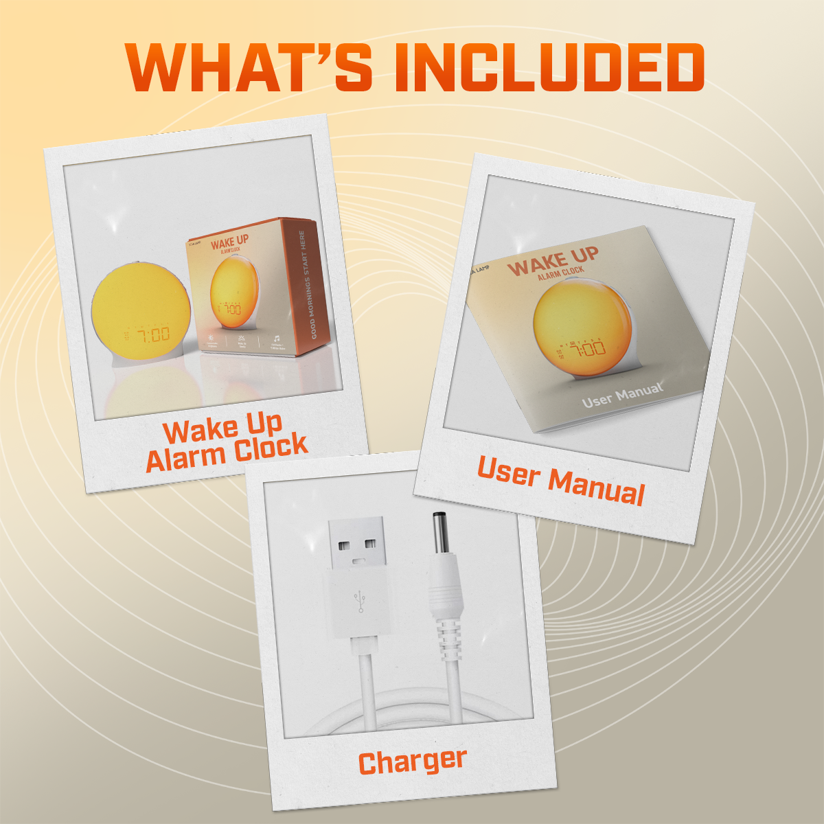 Skanto | Wake-Up Sun Lamp Alarm Clock | Gradual Sunrise Glow & Customizable Sounds for Gentle Mornings
