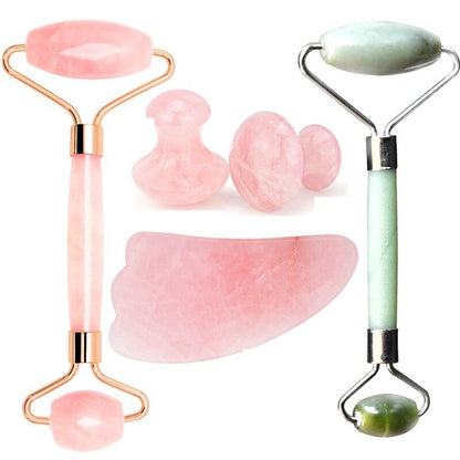 Sandsberg & Rose Quartz Facial Massager Roller