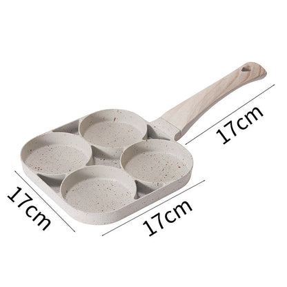 Skanto | Four-Hole Egg Pan, Breakfast Omelette Household Frying Pan Non-Stick Pan
