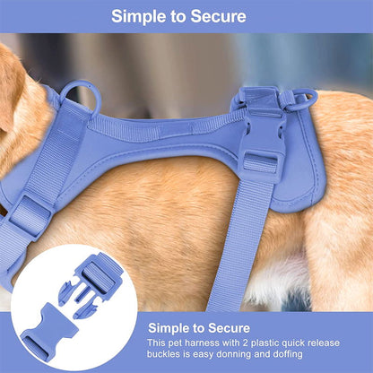 Skanto | Adjustable Dog Vest Harness with 3 Leash Clips