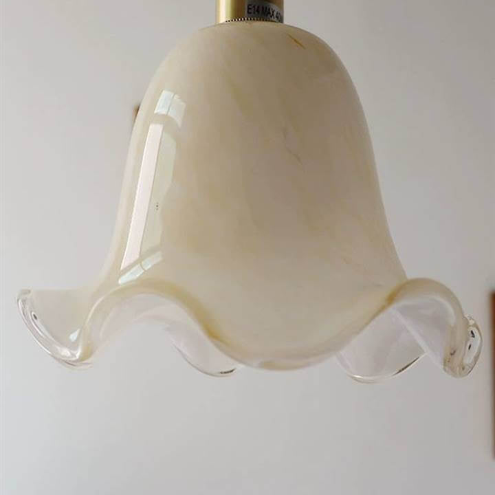 Skanto | Vintage Creative Flower Brass Glass 1-Light Pendant Lamp