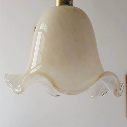 Skanto | Vintage Creative Flower Brass Glass 1-Light Pendant Lamp