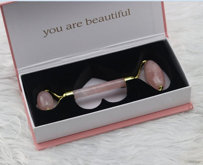 Sandsberg & Rose Quartz Facial Massager Roller