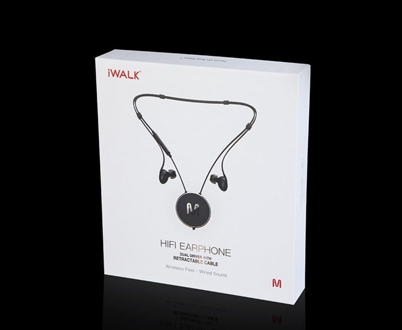 BowLift | Neckband Headphones with Adjustable Design, Easy-to-Store Cable, Double Coil Design and High Sound Quality