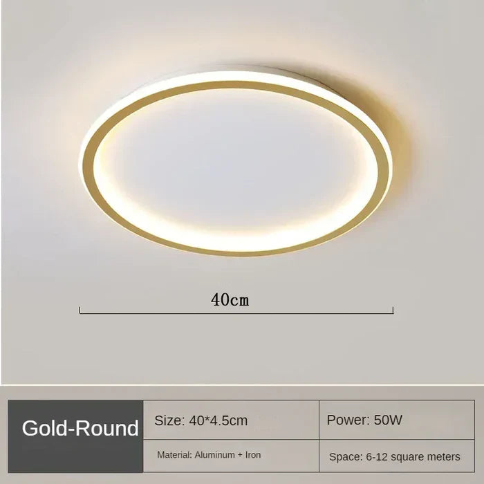 Scandinavian Round Ceiling Lamp - AuroraSphere | Karnz