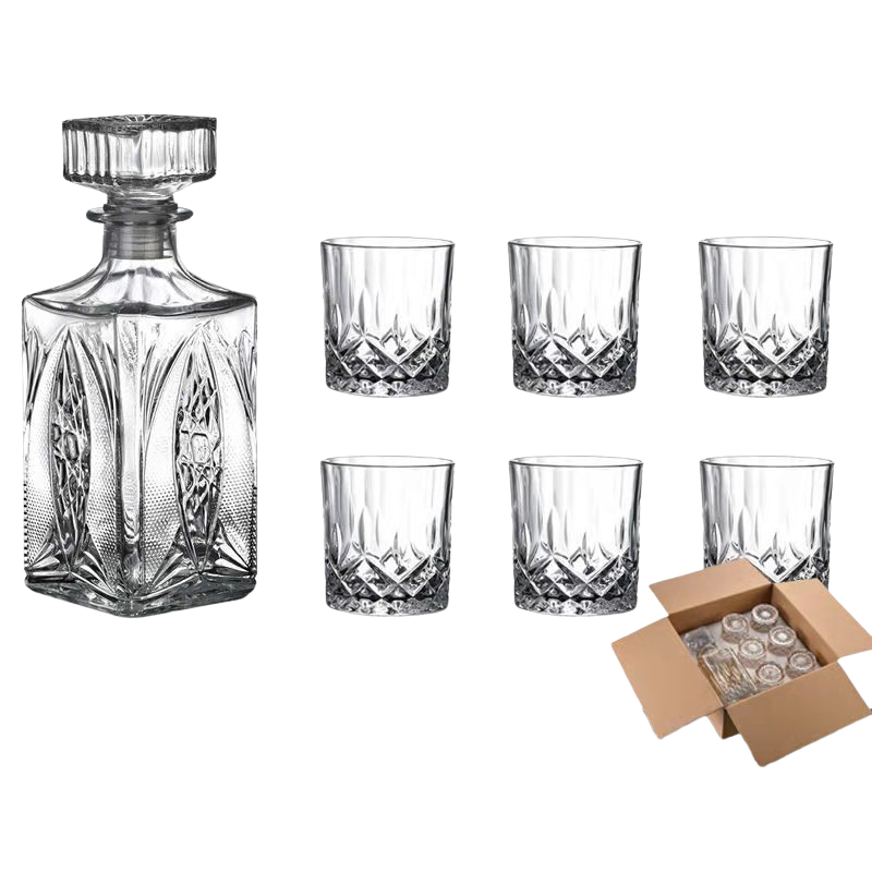 Skanto | RoyalPour - 7-Piece Whiskey Decanter Gift Set