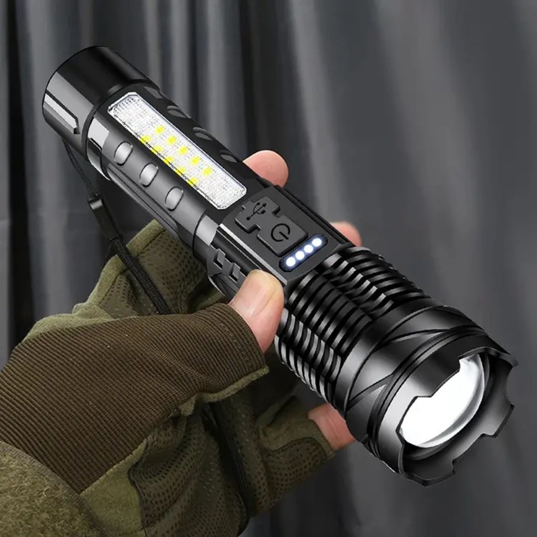 Skanto | Zoomable LED Flashlight – 3KM Range, Ultra Bright & Durable