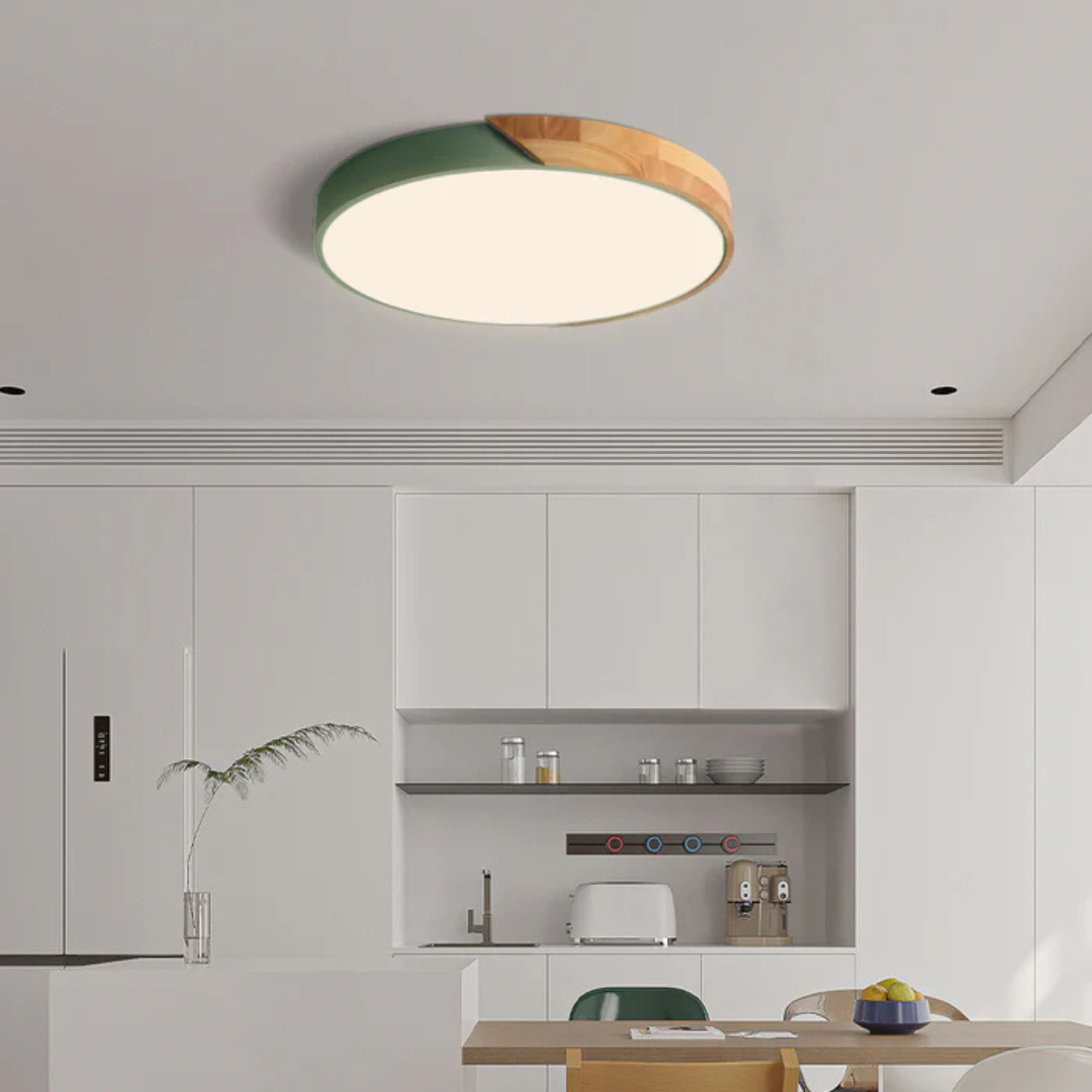 Skanto | Delos – Scandinavian Wood LED Ceiling Lamp | Modern Energy-Efficient Indoor Lighting