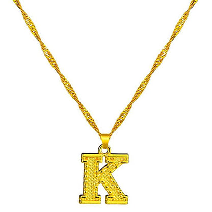 Skanto | 18K Gold Plated Initial Letter Necklace