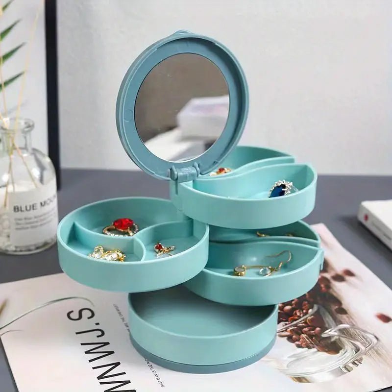 Brehn | Jewelry Box - 360° rotatable storage box for jewelry, maximum protection and organization