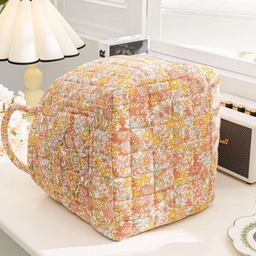 Norvo | Floral Canvas Storage Basket for Home Organization
