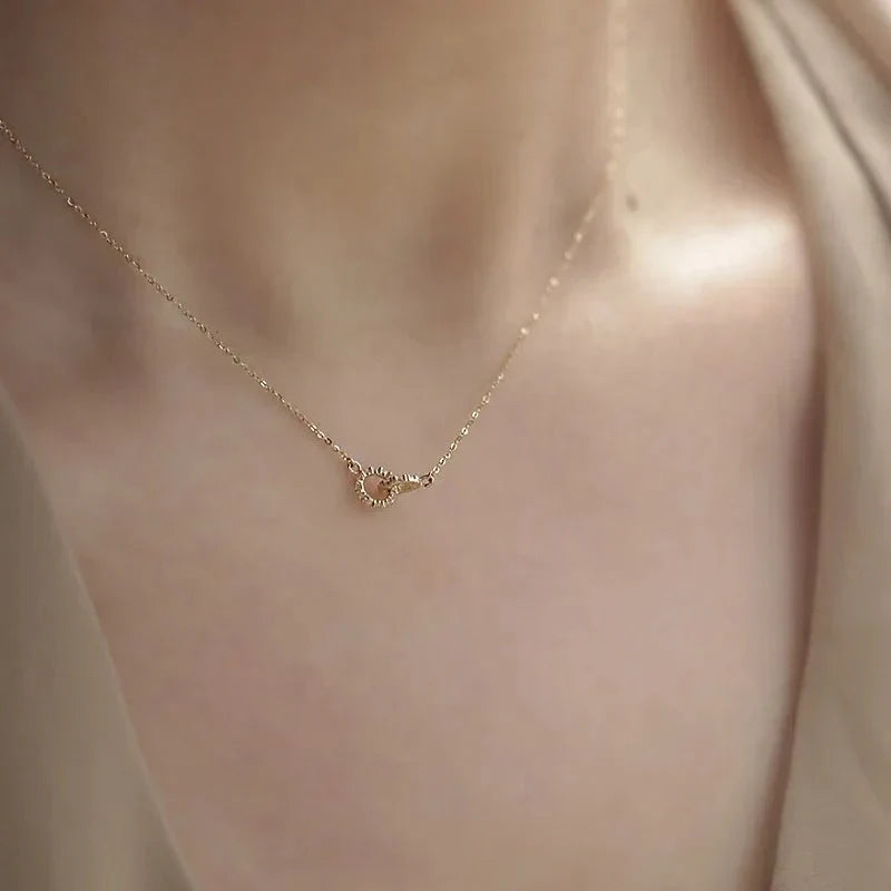 Brehn | 14K S925 interconnected diamond circles necklace