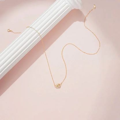 Brehn | 14K S925 interconnected diamond circles necklace