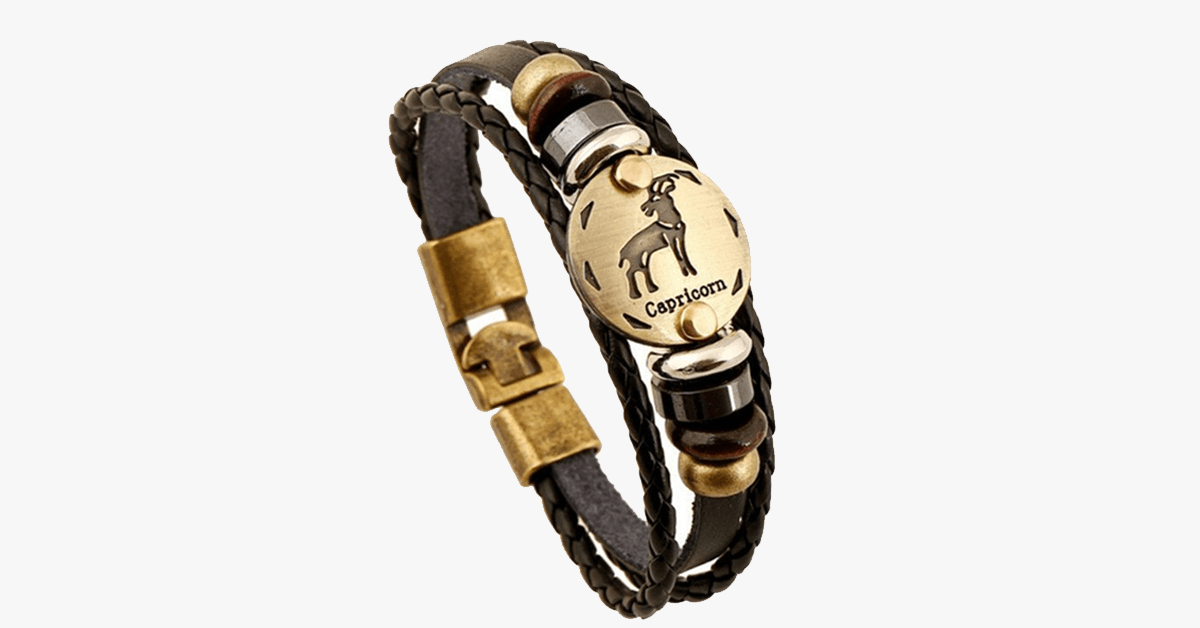 BowLift | Zodiac Bracelet - Gallstone Leather Bracelet - Available for all zodiac signs