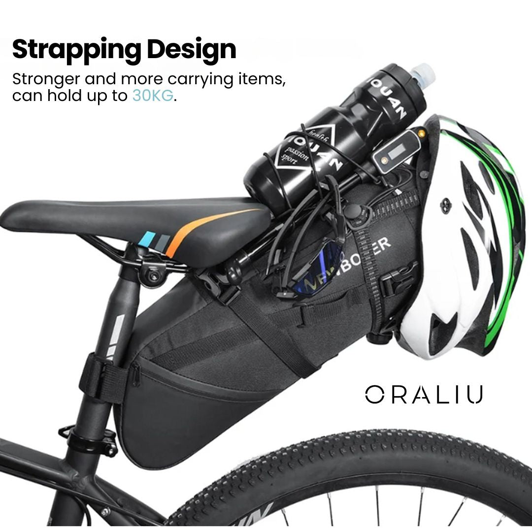 Skanto | Waterproof Bike Saddle Bag – 10L Capacity, Lightweight & Durable Bicycle Seat Pack