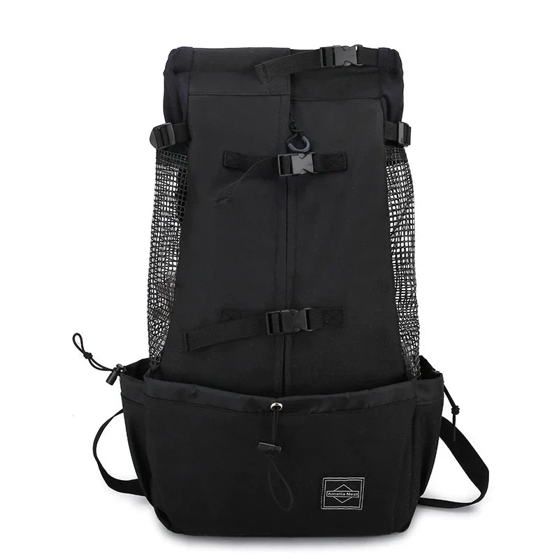 Dog Carrier Backpack with Safety Strap and Storage Pockets for 1–25 kg Dogs