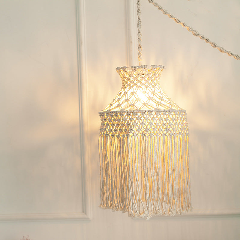 Macramé Hanging Pendant Light Acalora