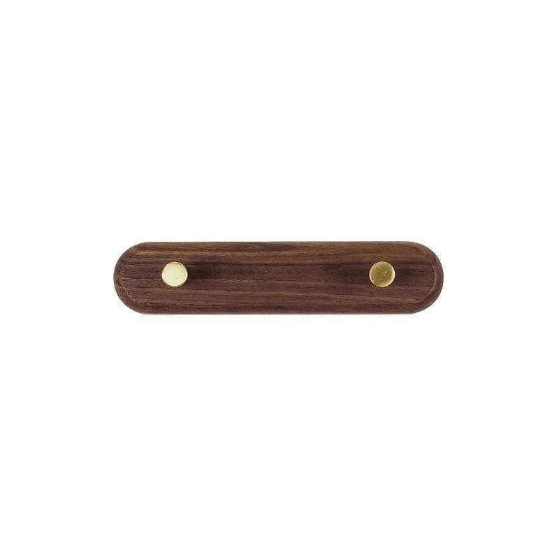 BowLift | WandHout – Minimalistic wooden wall coat rack with brass hooks