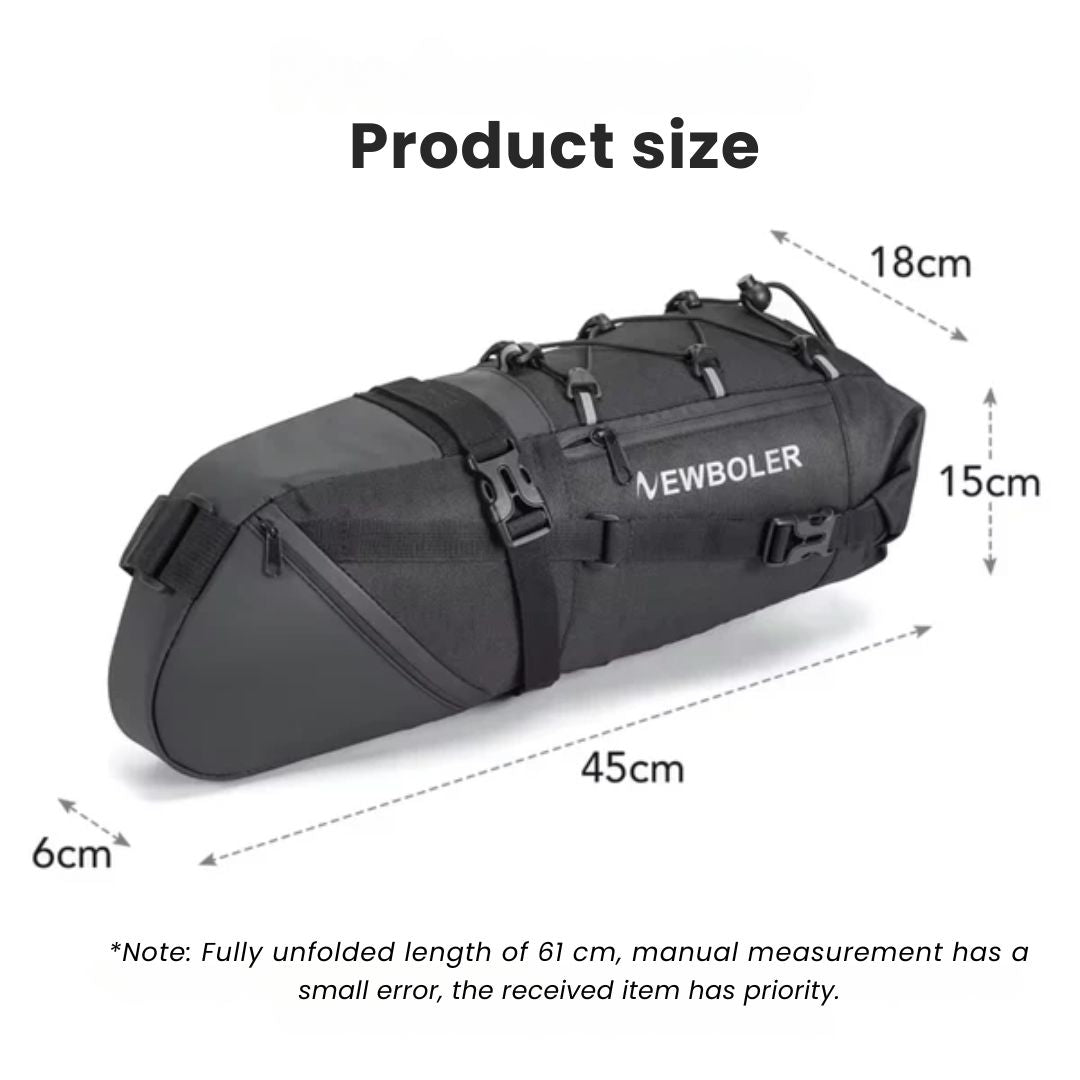 Skanto | Waterproof Bike Saddle Bag – 10L Capacity, Lightweight & Durable Bicycle Seat Pack