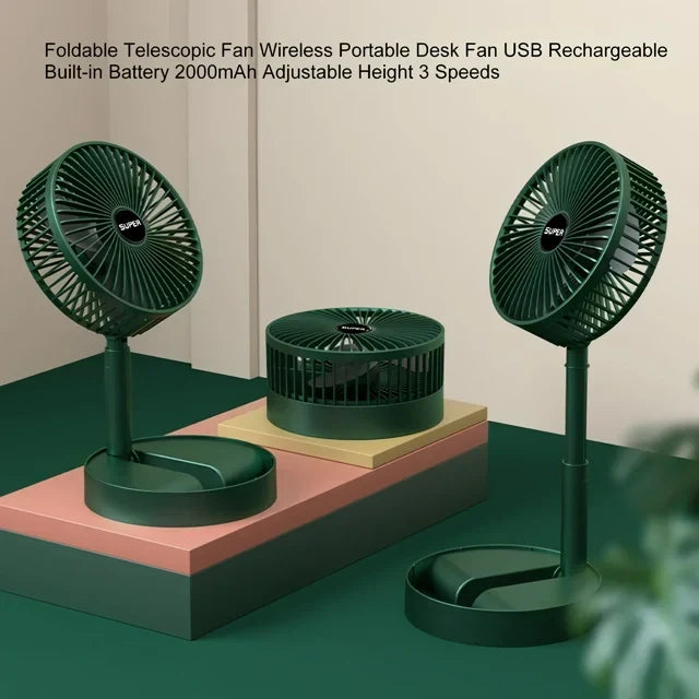 Compact 15 cm USB portable fan with 3-speed control | Karnz