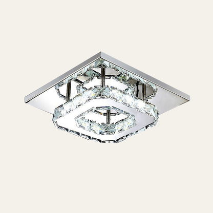 Modern LED Ceiling Light with Crystal Optic