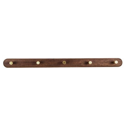 BowLift | WandHout – Minimalistic wooden wall coat rack with brass hooks