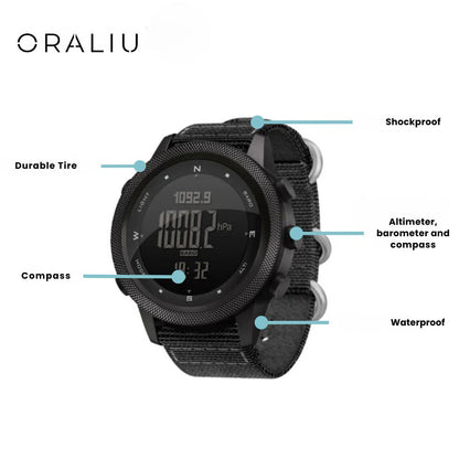 BowLift | Outdoor Sports Watch – Waterproof 50M, Barometer, Altimeter & Compass