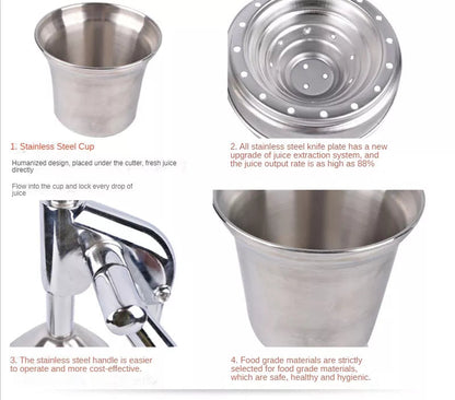 Stainless steel fruit juicer