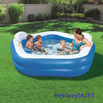 Women's Inflatable Lounge Pool with Integrated Lounge Areas Skanto
