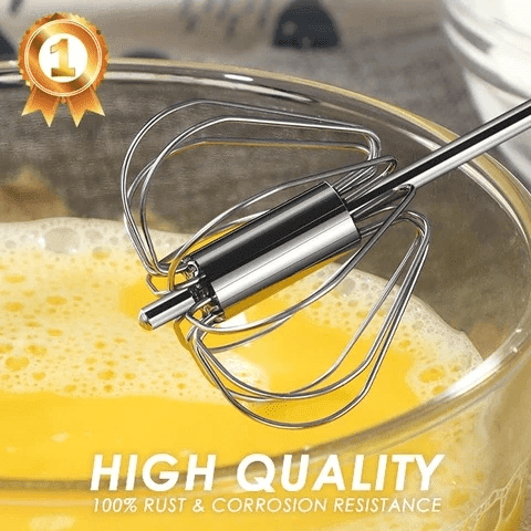 Stainless steel semi-automatic whisk | Karnz