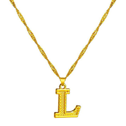 Skanto | 18K Gold Plated Initial Letter Necklace