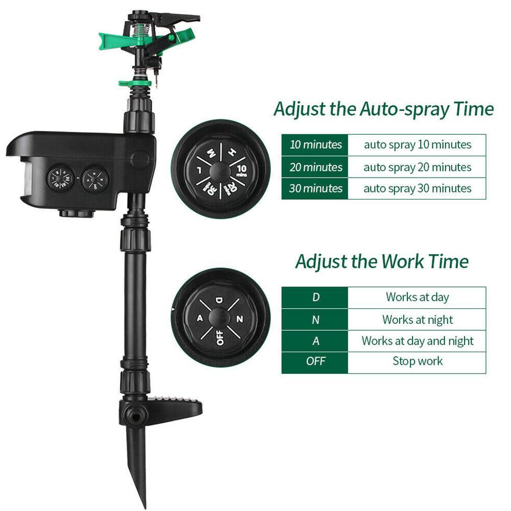 BowLift | Solar Powered Motion Activated Sprinkler for Deer and Garden Pest Deterrent