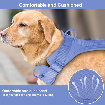 Skanto | Adjustable Dog Vest Harness with 3 Leash Clips