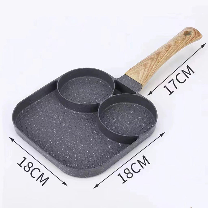 Skanto | Four-Hole Egg Pan, Breakfast Omelette Household Frying Pan Non-Stick Pan