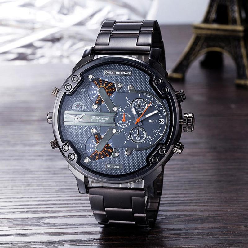 Stainless steel chronograph quartz watch