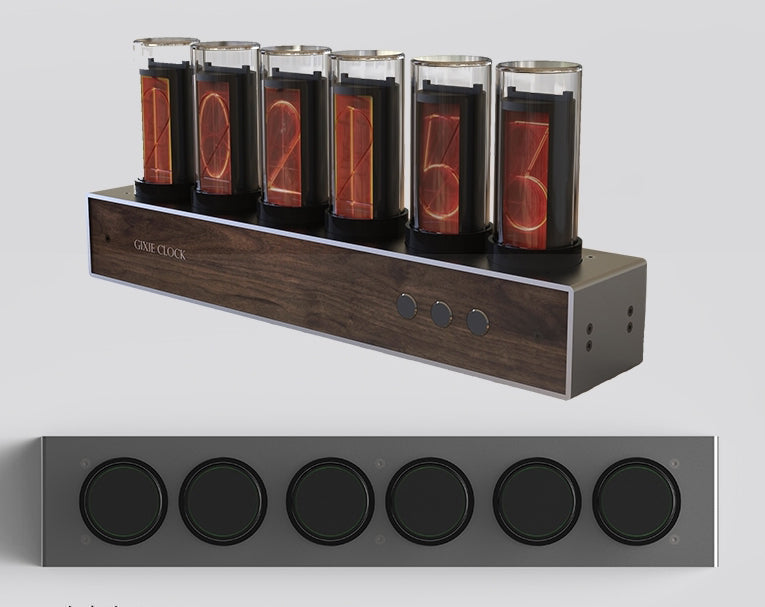 Skanto Skanto | DIY Solid Wood Glow Tube 6-Bit Digital Clock with 7 Modes, Magnetic Design, Adjustable Color and Precise Timing, The Best Handmade Gift for Him or Her