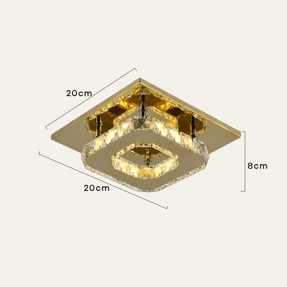 Skanto | Modern Crystal LED Flush Mount Ceiling Light