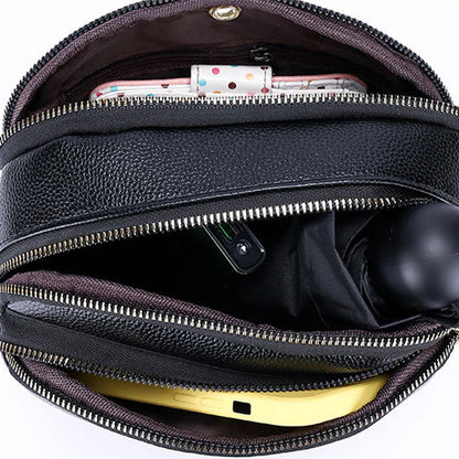 BowLift | Soft Leather Multi-Pocket Shoulder Bag