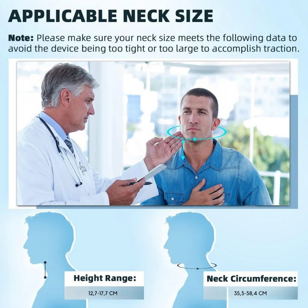 Skanto | Neck Stretcher for Pain Relief - Adjustable Cervical Traction Device Ideal for Neck Strain and Discomfort