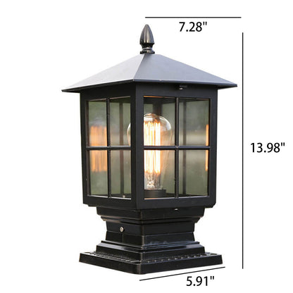 European Outdoor Pillar Light, Waterproof, Rustproof, Terrace Lamp with Single Light Source