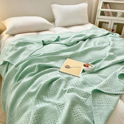 BowLift | Cotura Waffle Blanket | 100% Organic Cotton | Breathable & Elegant | Waffle Structure