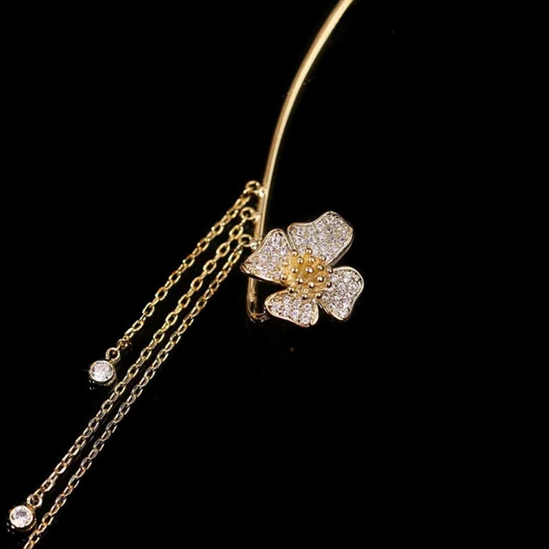 Skanto | Butterfly Flower Rem Style Zircon Earrings