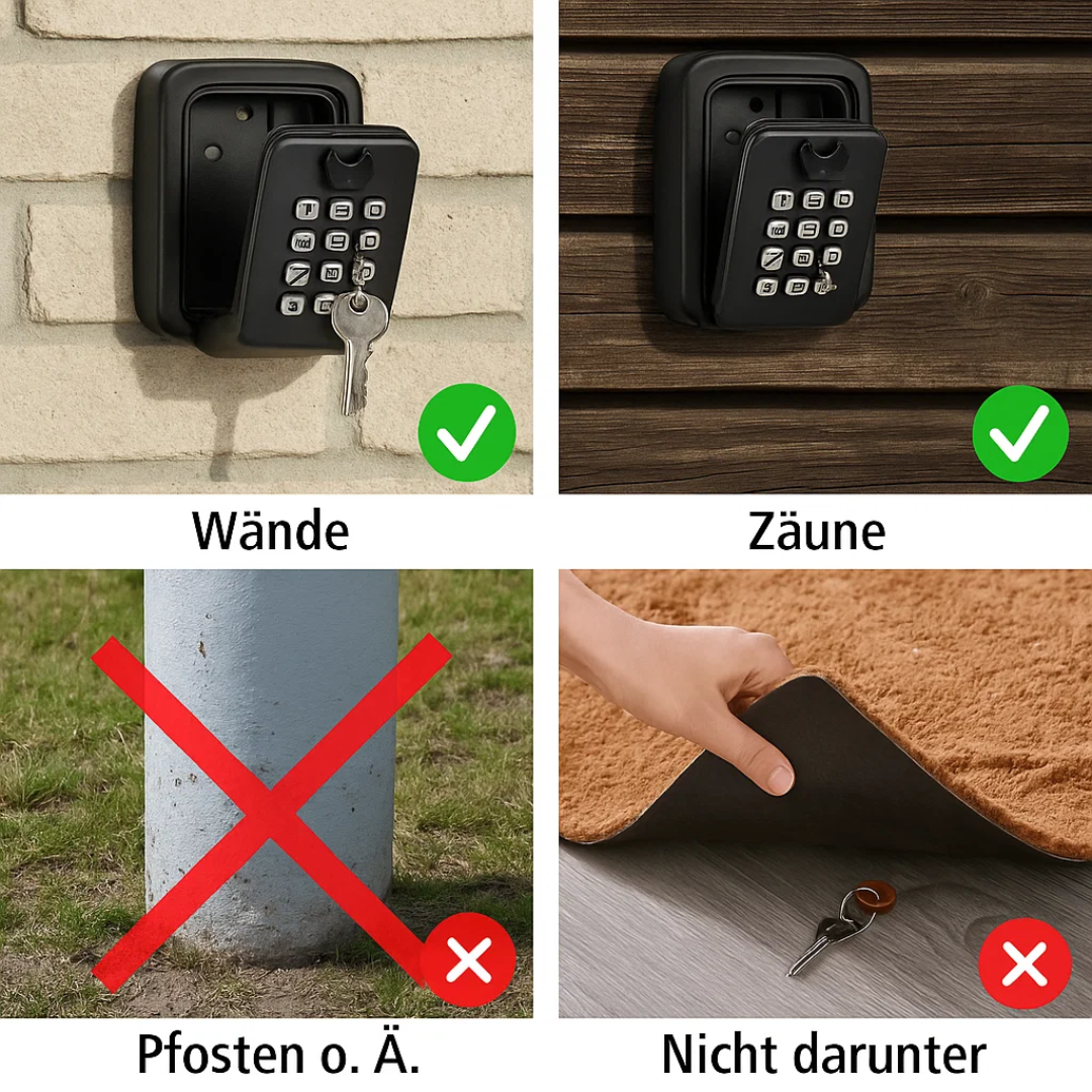 Skanto | KeyGuard Outdoor Safe – Weather-Resistant Wall-Mounted Key Box
