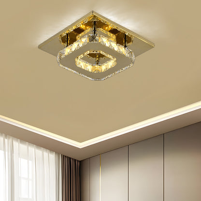 Skanto | Modern Crystal LED Flush Mount Ceiling Light