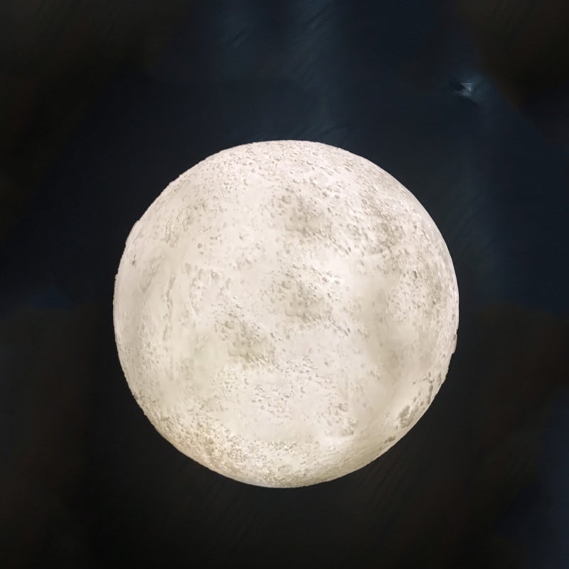 Skanto | Creative Mini Rechargeable 3D Printed Moon 1-Light LED Table Lamp