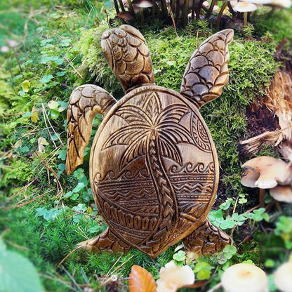 Wood sculpture Hawaii turtle | Bowlift
