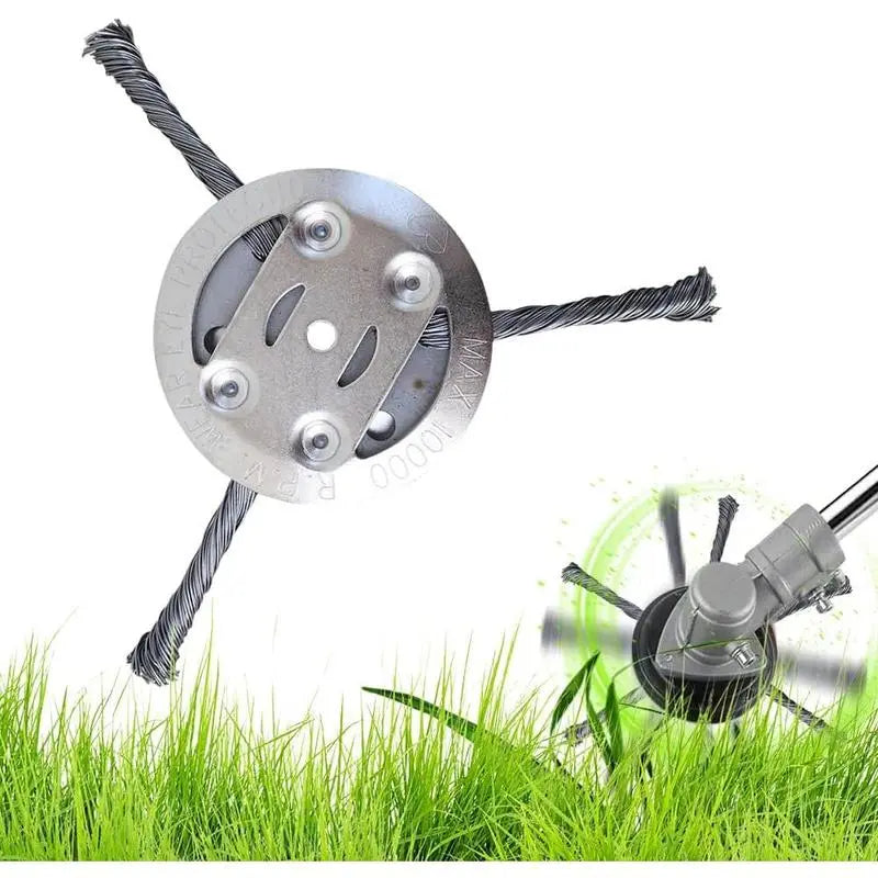 BowLift | 15 cm steel brush trimmer head – Safe for concrete & stone surfaces suitable