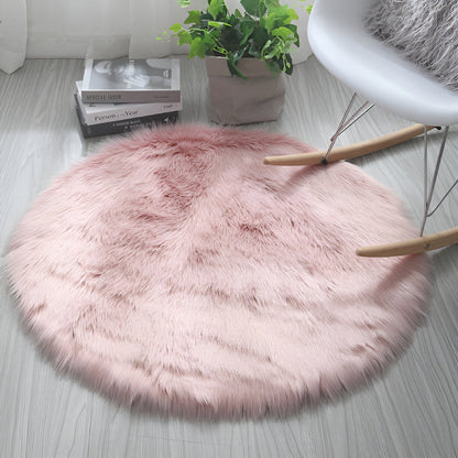 Round Plush Bedroom Floor Rug | Karnz